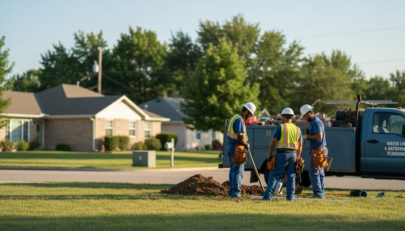 Residential water line and bathroom plumbing service in Kipling, OH